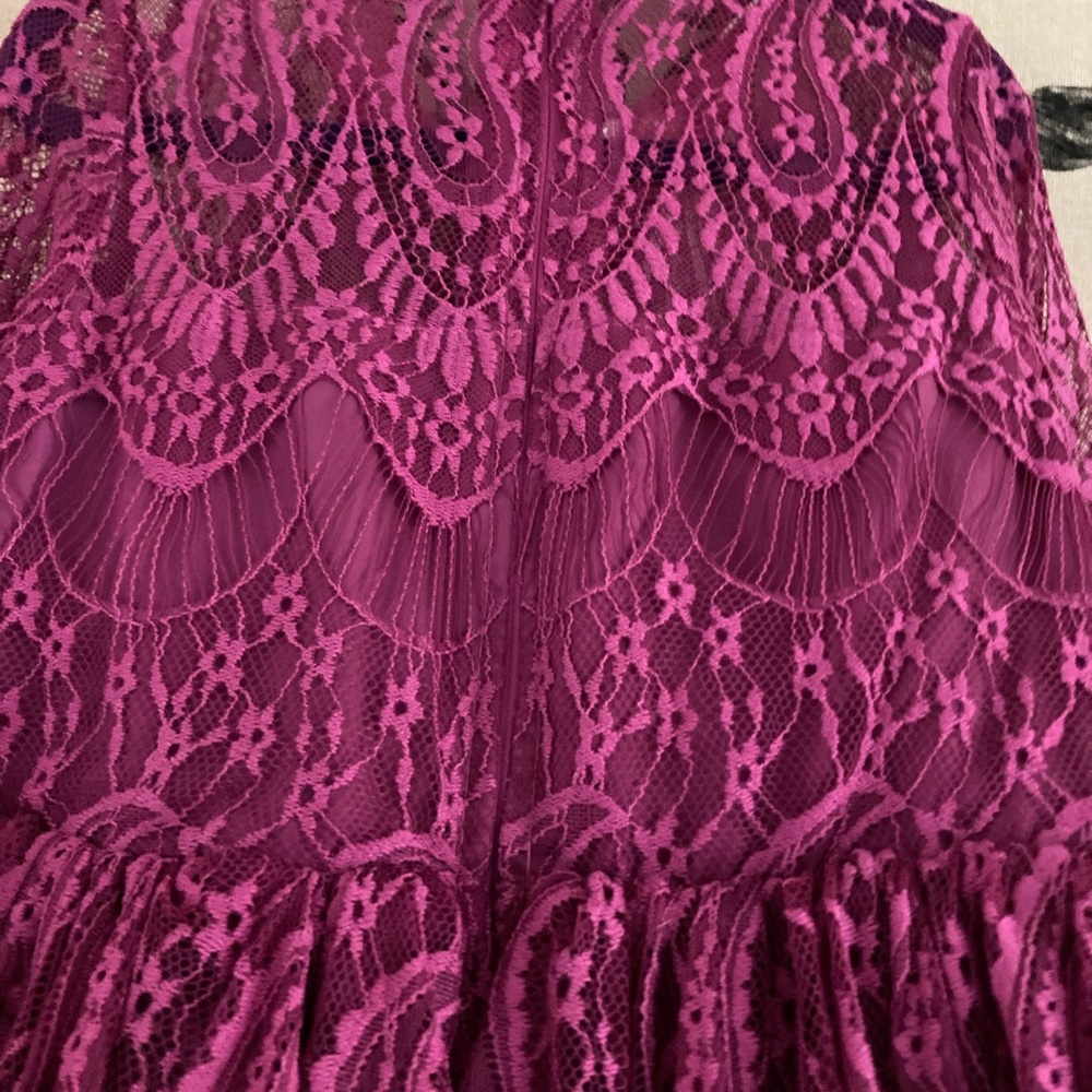 Elegant Pink Lace Kids Dress - Picture 6 of 6